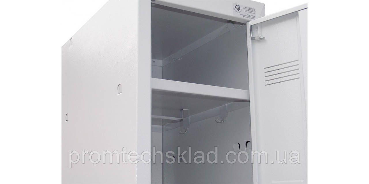 Шкаф для одежды (1800х800х500 мм) металлический двухкамерный, одноуровневый, без ндс - фото 3 - id-p63761699