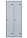 Шафа для одягу (1800х800х500 мм) металева двокамерна, однорівнева, без пдв, фото 2
