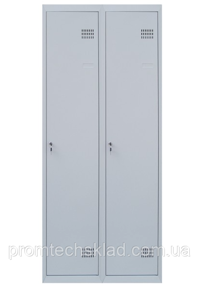 Шкаф для одежды (1800х800х500 мм) металлический двухкамерный, одноуровневый, без ндс - фото 2 - id-p63761699