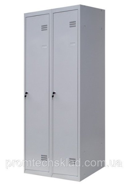 Шкаф для одежды (1800х800х500 мм) металлический двухкамерный, одноуровневый, без ндс - фото 1 - id-p63761699