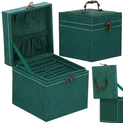 Скринька для прикрас (футляр для біжутерії) Springos 12 x 12 x 12 см HA1088, фото 1