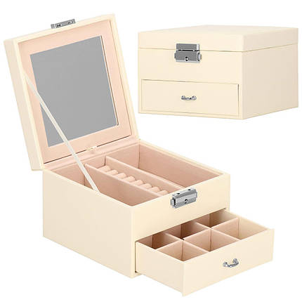 Скринька для прикрас (футляр для біжутерії) Springos 16 x 16 x 11 см HA1032, фото 1
