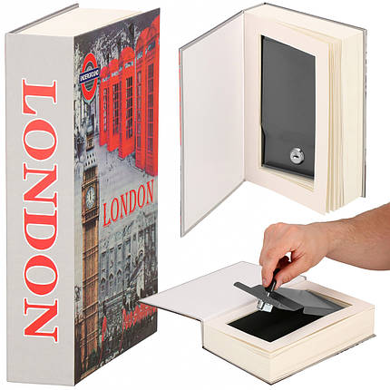 Книга-сейф (кешбокс) Springos 22 x 15.5 x 4.5 см для зберігання грошей та цінностей HA5049, фото 1