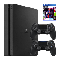 Набор Консоль Sony PlayStation 4 Slim 1TB Black Б/У + Игра FIFA 21 Русская Озвучка + Геймпад Беспроводной