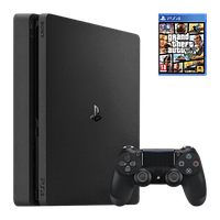 Набір Консоль Sony PlayStation 4 Slim 1TB Black Б/У  + Гра Grand Theft Auto V Російські Субтитри