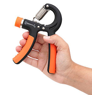 Еспандер кистьовий Cornix 5-60 кг з регульованим навантаженням XR-0144 Black/Orange, фото 3