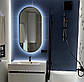 Овальне дзеркало в металевій рамі, овал чорний у ванну вологостійкке Код/Артикул 178, фото 3