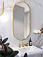 Овальне золоте дзеркало в металевій рамі, овал золотий у ванну Код/Артикул 178, фото 2