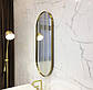 Овальне золоте дзеркало в металевій рамі, овал золотий у ванну Код/Артикул 178, фото 5
