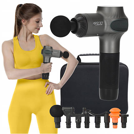 Ручний перкусійний масажер 4FIZJO Massage Gun Active 30 Вт масажний пістолет (P-5907739319937), фото 1