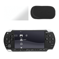 Набір Консоль Sony PlayStation Portable Slim PSP-2ххх Модифікована 32GB Black + 5 Вбудованих Ігор Б/У  + Захисна Плівка RMC Trans