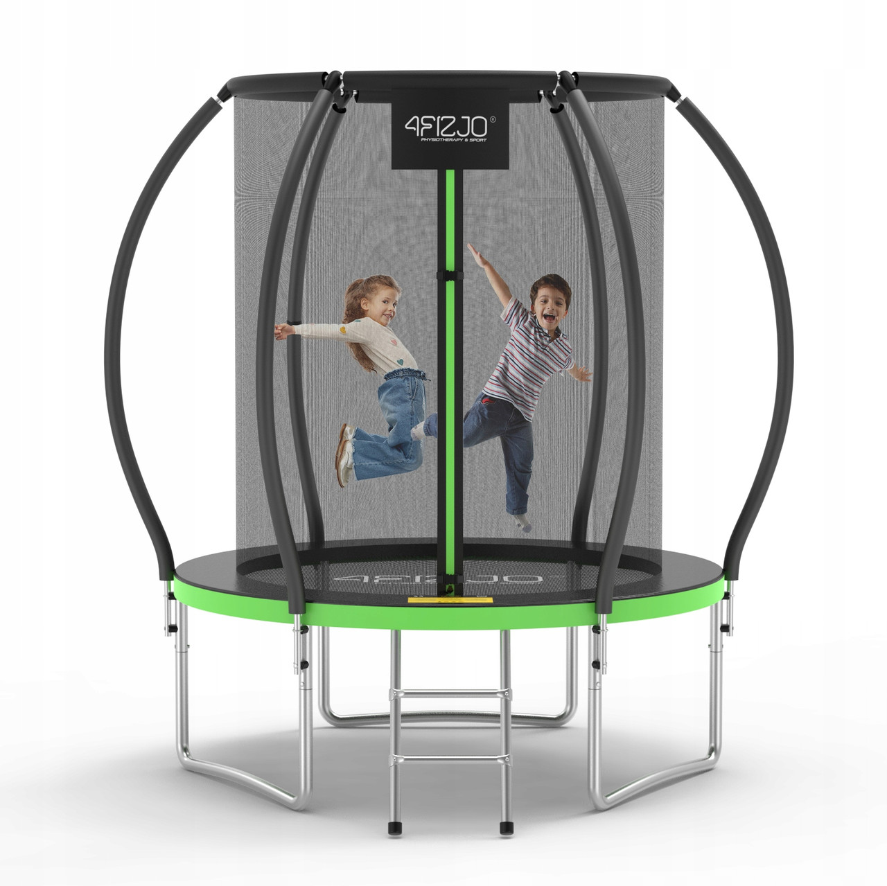 Батут із внутрішньою сіткою 4FIZJO PRO 6FT 183 см Black/Green (P-5907739319234)