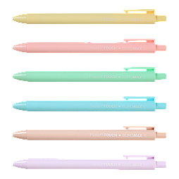 Ручка шарик, 0,5 мм, Rubber Touch, асорті корпусів, сині чорнила