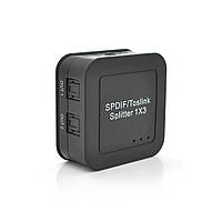 Цифровой оптический разделитель звука SPDIF / Toslink 1x3