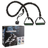 Еспандер плечовий трубчастий із ручками у захисному рукаві 1478-2 навантаження 16 кг, фото 2