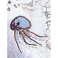 Набір для вишивання бісером прикраса "Медуза" на натуральному полотні