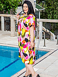 Яскрава штапельна сукня Cocoon Великі розміри віскоза, фото 3