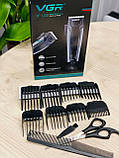 Машинка для стрижки волосся з керамічними лезами VGR V-120, фото 4