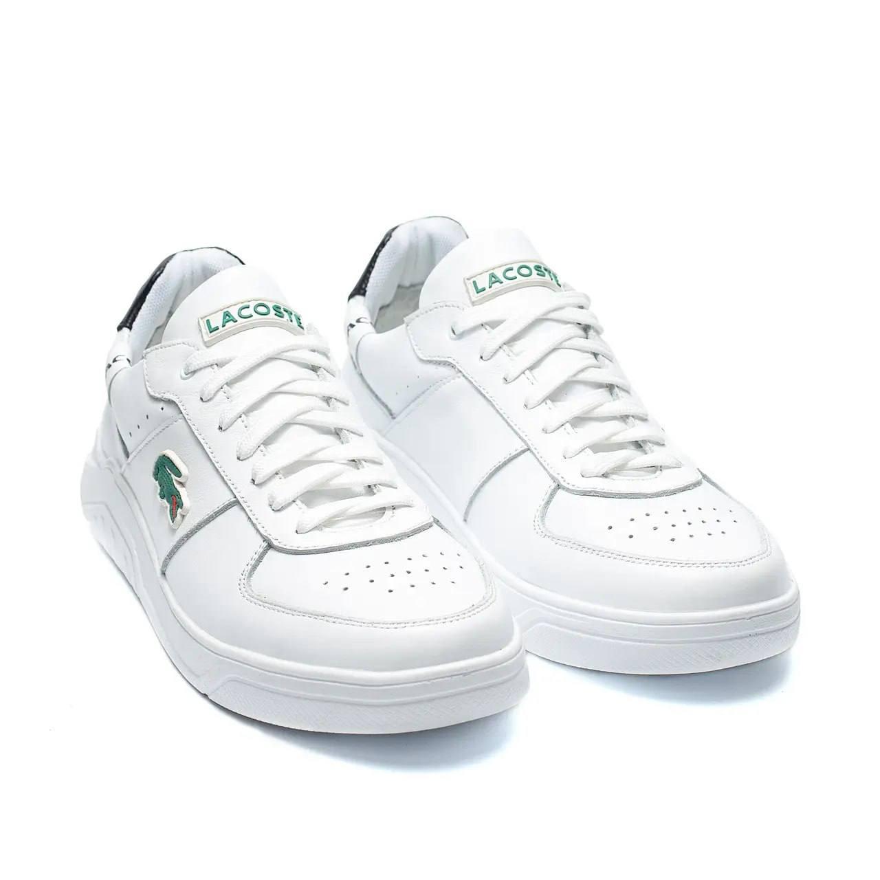 Чоловічі шкіряні білі кросівки LK White 240-90 біл К, фото 1