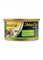 Влажный корм GimCat Shiny Cat для кошек, курица и папайя, 70 г