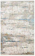 Серо-синий прямоугольный ковер Fresco FS 23 Beige Blue 80*150 см