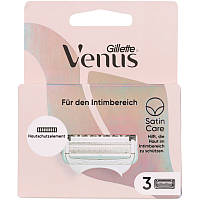 Gillette Venus Satin Care сменные картриджи | кассеты для бритья, женские, для интимных зон и тела (3 шт)
