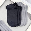 Набір шкарпеток чоловічих 6 пар коротких "Light Grey&Dark Grey" зі зручною резинкою бавовна преміум сегмент розмір 39-42, фото 9