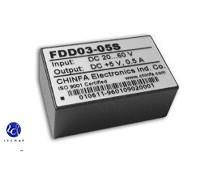 FDD03-05S1 DC/DC, Pвых = 3Вт, Uвх= 9...18VDC, U1 = 5VDC, I1 = 0...0.4А, Корпус: для монтажа на печатную плату