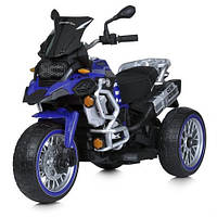 Мотоцикл M 5074 EL-4 Bambi Racer, акум, 2 мотори, EVA, шкіра, TF, музика, синій