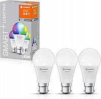 Набір ламп LEDVANCE OSRAM LEDSMART + WiFi A60 9W (806Lm) 2700-6500K + RGB В22D, 3шт