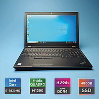 Ноутбук Lenovo ThinkPad P51 (i7-7820HQ/RAM 32GB DDR4/SSD 480GB/Quadro M1200) Б/В (7179)