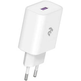 Зарядний пристрій 2E USB Wall Charger QC3.0 DC5V/3A, Max 18 W, white (2E-WC1USB18W-W)