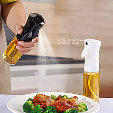 Диспенсер-розпилювач для оливкової олії оцту та соусів Oil Spray Bottle 50208-0123 200 мл Чорний (WAN), фото 4