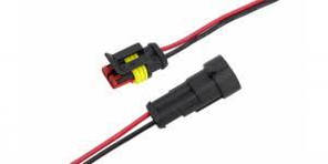 З'єднувачі 2pin(тато+мама, крок 5,08 мм.) на герметичних автомобільних роз'ємах з проводами