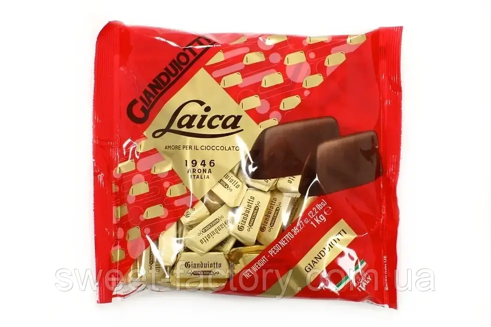 Шоколадні цукерки Laica Gianduiotti 1000g
