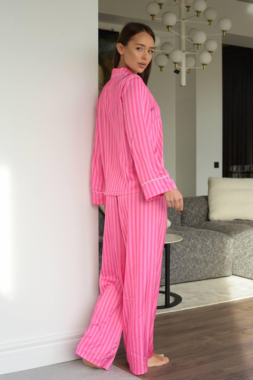 Домашняя пижама для сна натуральная штапель Красивая женская пижама для дома Шелковые женские пижамы - фото 6 - id-p2135967859
