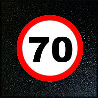 Наліпка/Наклейка на авто "Знак 70" ORACAL