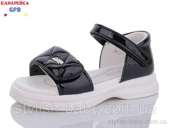 Дитяче літнє взуття гуртом. Дитячі босоніжки 2024 бренда GFB — Канарейка для дівчаток (рр. з 27 по 32), фото 1