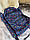 Конверт/чохол для санок зі штучної овчини на блискавці синій Букви, фото 4