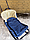 Конверт/чохол для санок зі штучної овчини на блискавці синій Сніжинки, фото 3