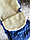 Конверт/чохол для санок зі штучної овчини на блискавці синій Сніжинки, фото 5