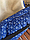 Конверт/чохол для санок зі штучної овчини на блискавці синій Сніжинки, фото 6