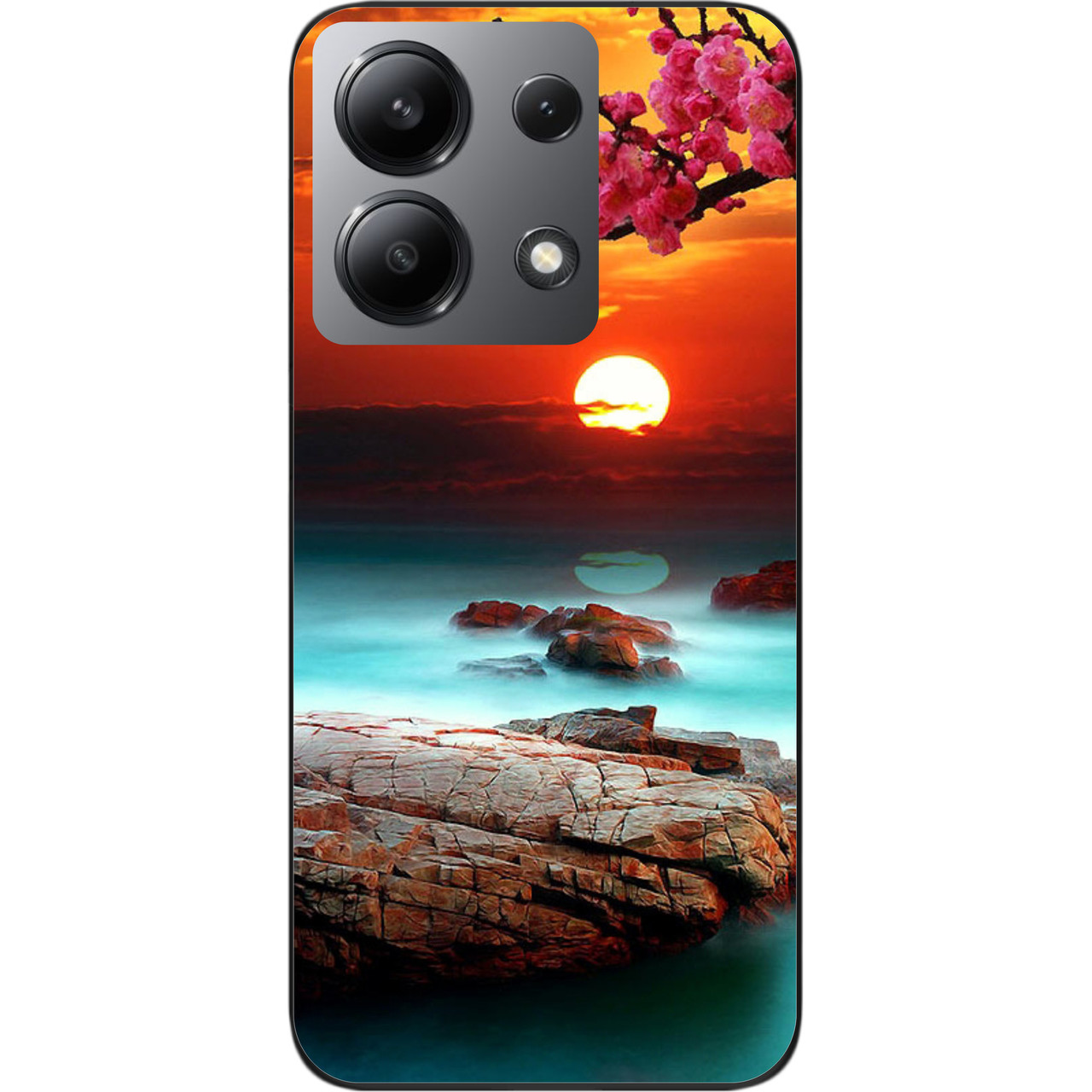 Силіконовий чохол бампер Epik для Xiaomi Redmi Note 13 4G з картинкою Гарний захід сонця