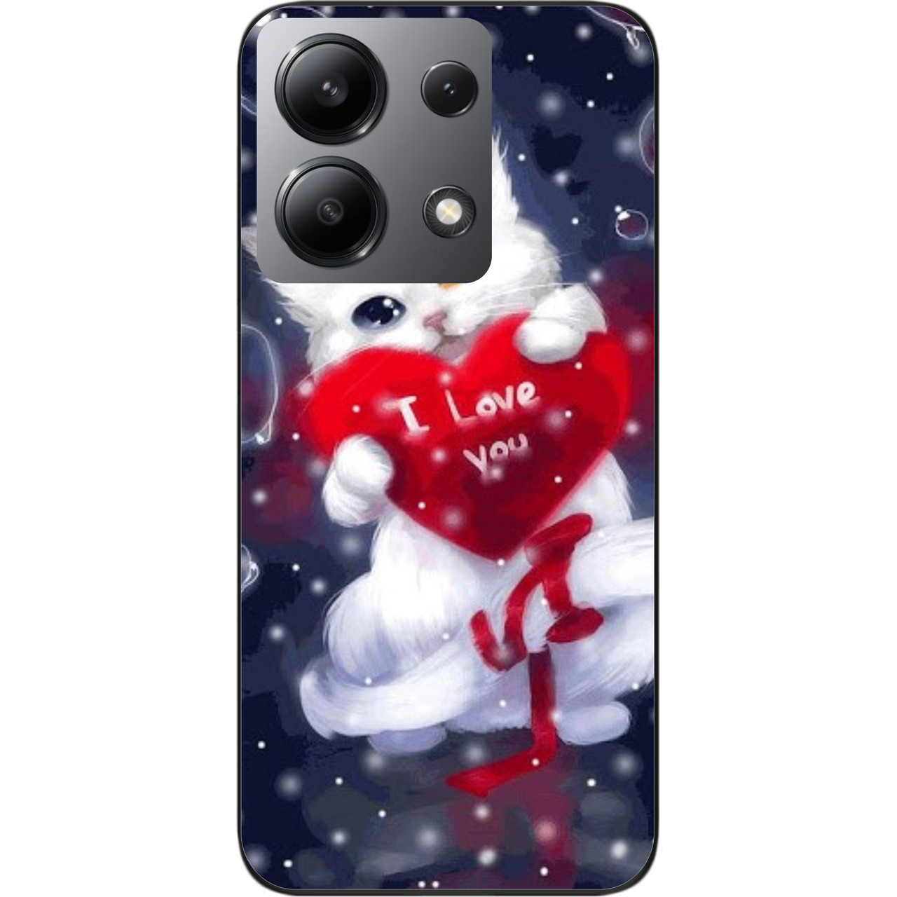 Силіконовий чохол Epik для Xiaomi Redmi Note 13 4G з картинкою Котик із серцем