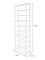 Многослойная красивая полка подставка тумба-органайзер для хранения обуви amazing shoe rack металлическая для
