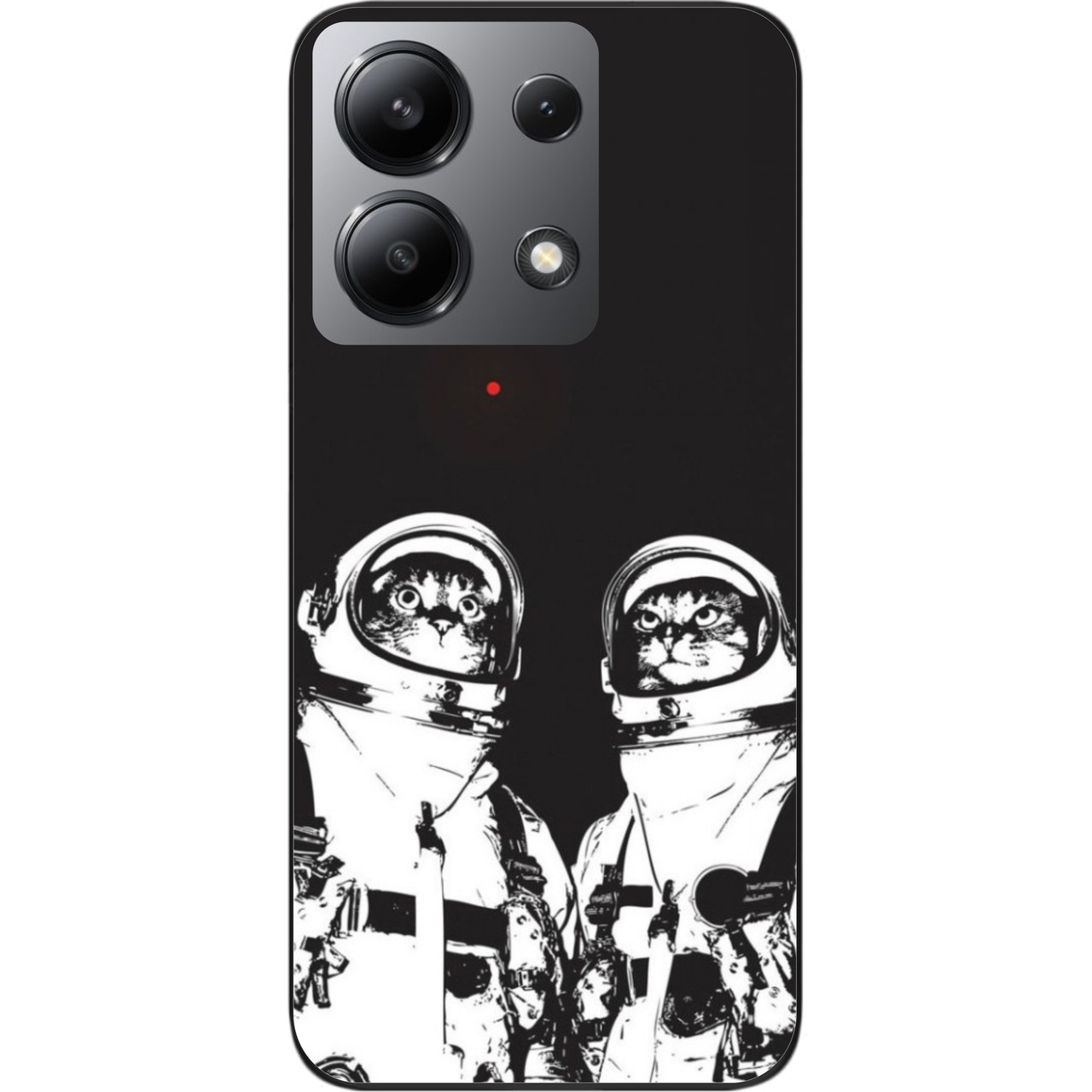 Силіконовий чохол бампер Epik для Xiaomi Redmi Note 13 4G з картинкою Космонавти котів