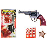 Игрушечный револьвер "Magnum" c пистонами 280GG с значком блистер