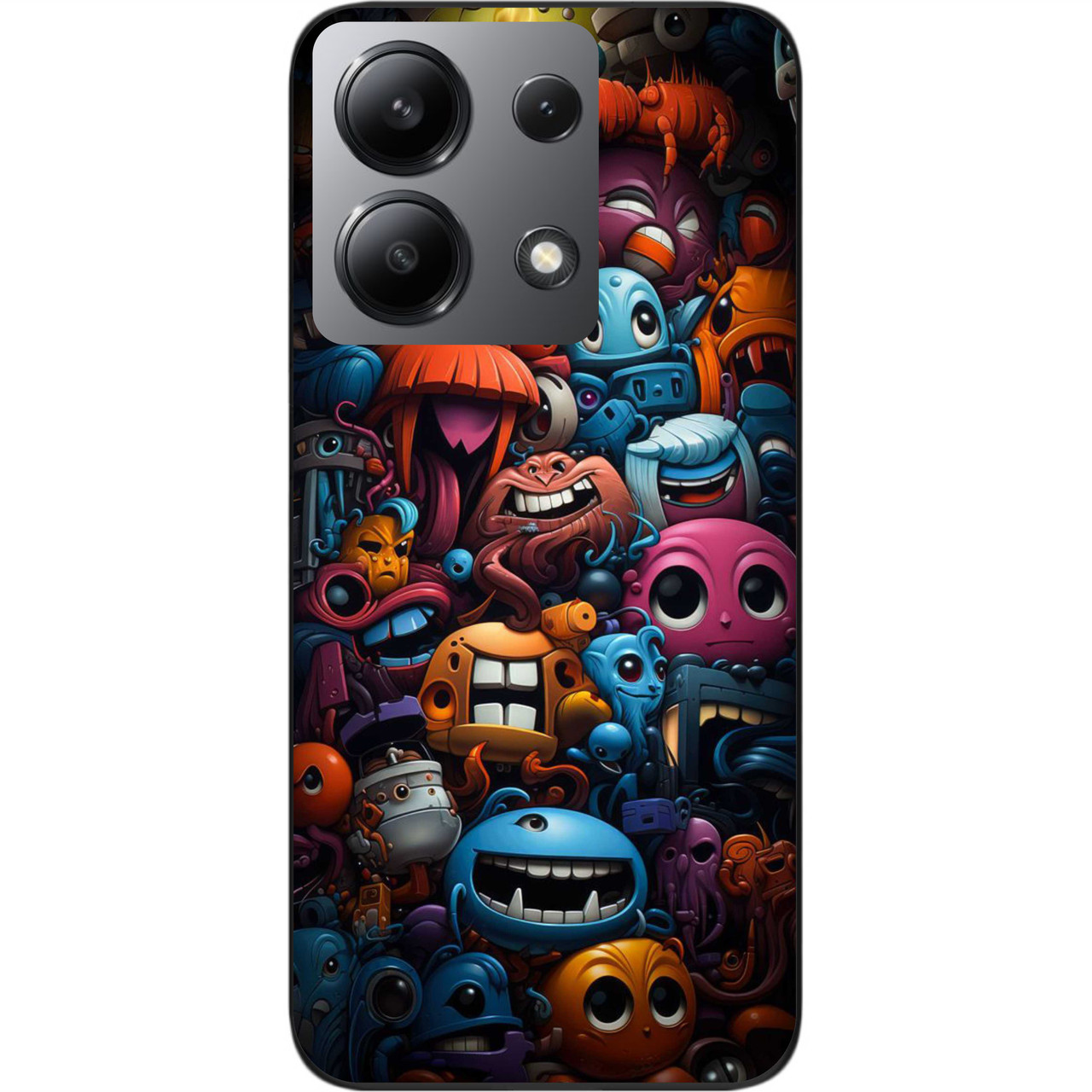 Силіконовий чохол бампер Epik для Xiaomi Redmi Note 13 4G з картинкою Монстрики