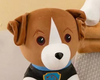 Плюшевая игрушка собака патриотическая, пёс Патрон с одеялком