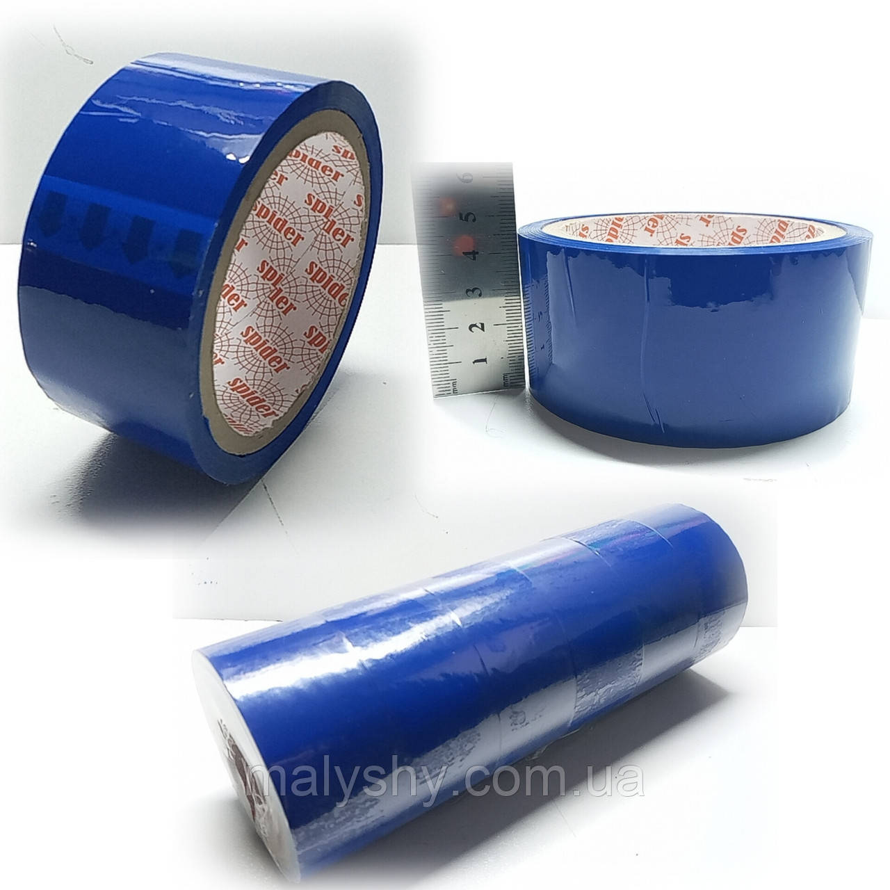 Скотч пакувальний кольоровий односторонній  / СИНИЙ / 45 метрів, 45 мм, 50 мкм / 1шт